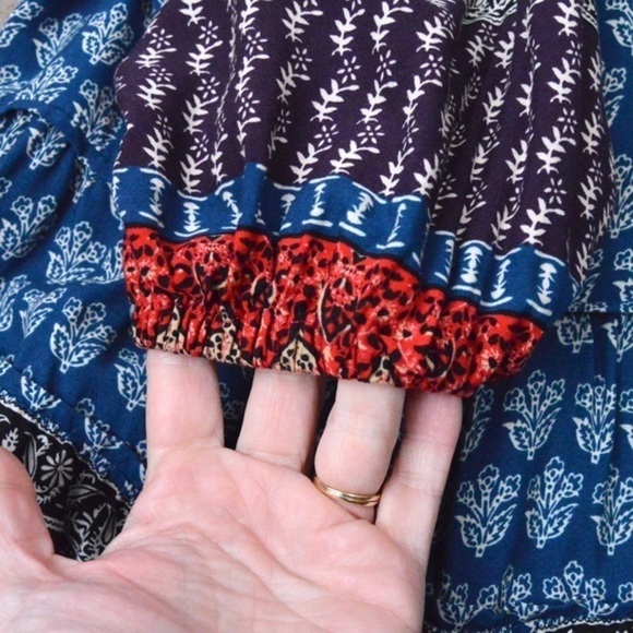 beachlunchlounge Boho Style Mixed Print Tunic Top/Dress, Size Small - Picture 4 of 8